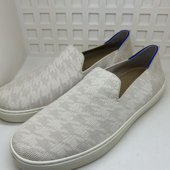 Rothy's City Slip On Shoes Womens Size 9 Beige Knit Washable Sustainable Casual - Picture 1 of 9